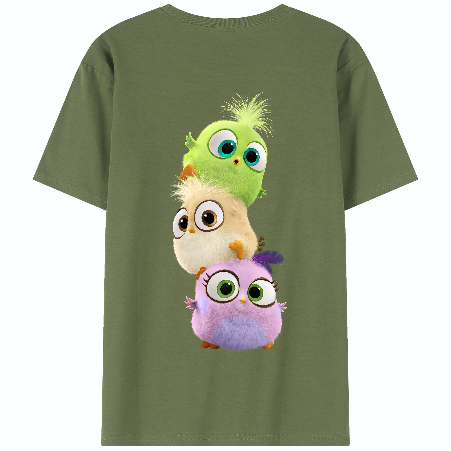 （画像用） Angry Birds アングリーバード 綿100％半袖Tシャツ（背面プリント）